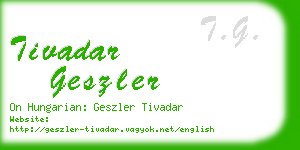 tivadar geszler business card